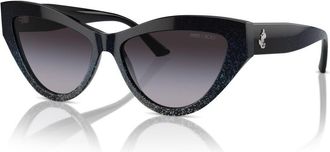 Jimmy Choo London JC5004 504587 Womens Sunglasses Black Size 55