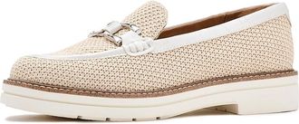 Easy Spirit Zaira Womens Flat Shoes Beige Raffia/White Croco : 7.5 W (D), Synthetic