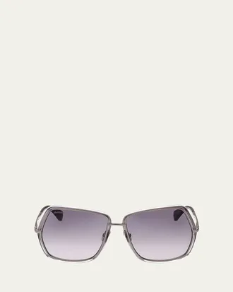 Max Mara Elsa3 Gradient Metal Butterfly Sunglasses