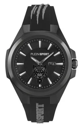 Plein Sport Tigermaster Quartz Silicone Strap Watch, 47mm in Black at Nordstrom Rack