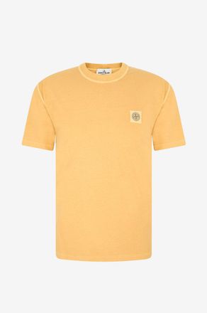 Stone Island T-Shirt mit Rundhalsausschnitt aus bestickter Baumwolle