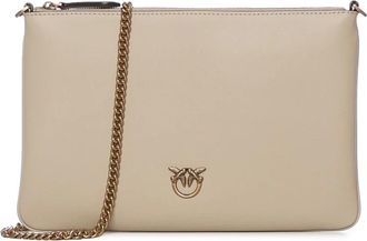 Pinko Cross Body Bags, female, Beige, Size: ONE SIZE Flat Classic Pochette
