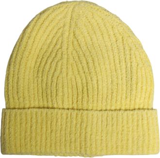 Dolce & Gabbana Yellow Cotton Knitted Winter Beanie Mens Hat