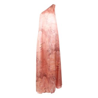 Kiton Maxi Dresses, female, Pink, Size: S One-Shoulder Maxi Dress