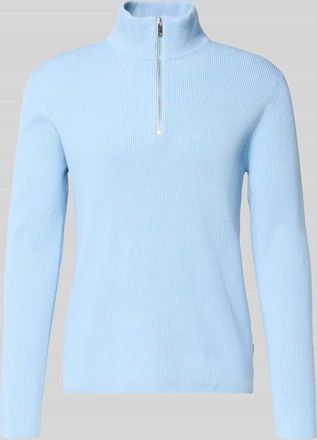 Lindbergh Lindbergh Strickpullover mit Stehkragen und Rei&szlig;verschluss in Hellblau, Gr&ouml;&szlig;e XXL