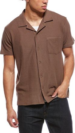 Vintage Summer Swimwear Vintage Summer Beach Pique Button-Down Shirt