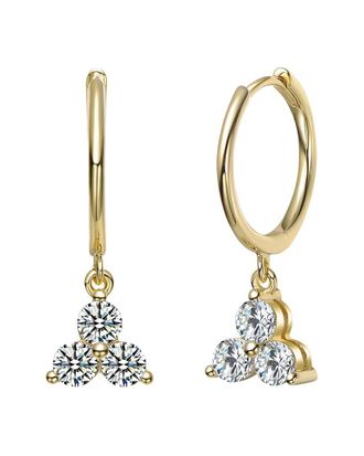 Rachel Glauber 14K Plated Cz Stone Earrings