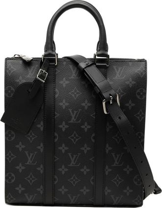 Louis Vuitton Black Pvc Leather Handbag Shoulder Bag (Pre-Owned)