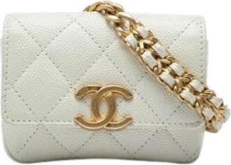 Chanel Pre-owned Vintage Mini Belt Bag - Dames - Vintage Mini Tas - Wit - ONE Size - Leer - Vintage