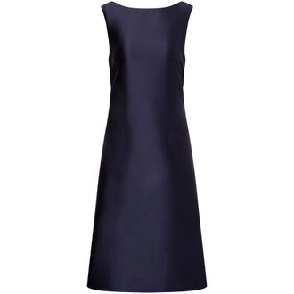 Alberta Ferretti Alberta Ferretti, Party Dresses, female, Blue, Size: L Navy Blue Silk Satin Dress