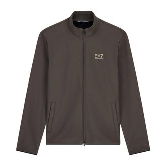 Emporio Armani Felpa Giubbino - Heren - Sweatshirts & Hoodies - Bruin - Maat: 2XL Polyamide