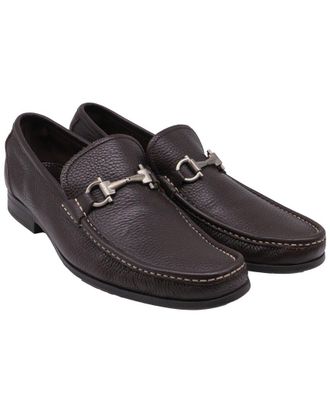 Ferragamo Mens Leather Gancini Bit Loafer (Authentic Pre-Loved)