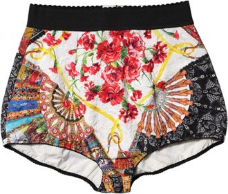 Dolce & Gabbana High Waist Shorts - Dames - Bermuda - Veelkleurig - M - Katoen - Korte Broeken