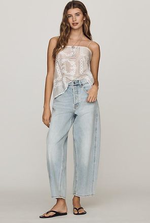 Good American Vintage High-Rise Barrel Ankle Jeans