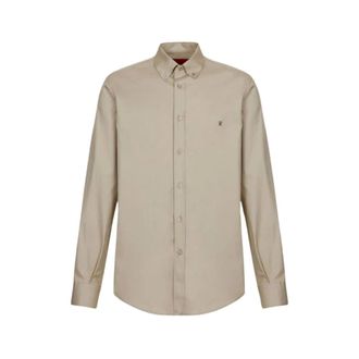 Carolina Herrera Camisa de Sarga - male - Carolina Herrera - Casual Shirts - Beige - M - Shirts