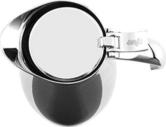 Emsa Termo Eleganza Jarra T&eacute;rmica De Acero Inoxidable, Apertura F&aacute;cil Que Permite Un F&aacute;cil Llenado Y Lavado, Mantenimiento 12 H Caliente Y 24 H Fr&iacute;o, 1.3 L