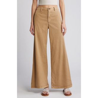 AG - Adriano Goldschmied Caden Twill Wide Leg Pants in Sulfur Stone Khaki at Nordstrom Rack, Size 30