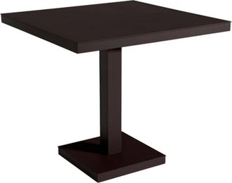 Resol Mesa Cuadrada Pie Central 90x90 Barcino Resol Gris Negro