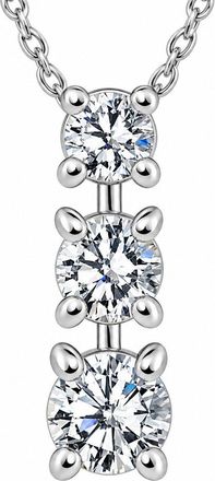 Pompeii3 1/2ct 3-Stone Diamond Pendant 14k White Gold