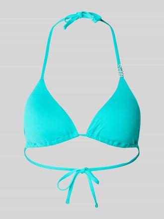 Guess Bikini-Oberteil mit Logo-Detail Modell Rem in Tuerkis, Gr&ouml;&szlig;e XL