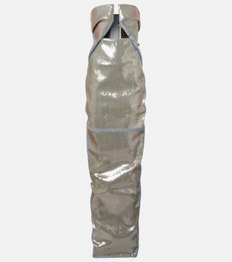 Rick Owens Prong sequined denim gown