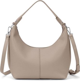 Generic Crescent Bag for Women Magnetic Closure Crossbody Bag PU Leather Trendy Hobo Bag Handbag for Work Travel Shopping (Grey)