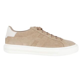 Hogan H691 Lace-Up Sneakers - Heren - Sneakers - Beige - 44 EU - Leer - Schoenen