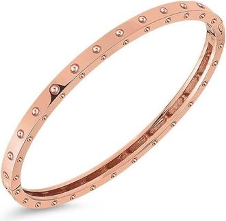 Roberto Coin 18K Rose Gold Symphony Pois Moi Dimpled Bangle Bracelet