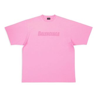 Balenciaga Caps T-shirt Boxy Fit Pink 651795TNVL15700