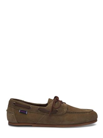Sebago Moccasin-Inspired Suede Flats with Bow Detail