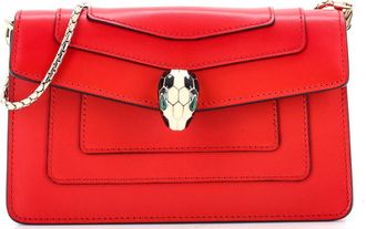 Bulgari Serpenti Forever Chain Clutch Leather Mini