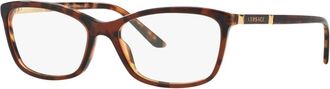 Versace Stijlvolle Brillen - Dames - Brillen - Bruin - 54 MM - Accessoires