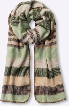 Heine Modeschal HEINE, Damen, gr&uuml;n, Viskose, gemustert, Modet&uuml;cher Modeschal