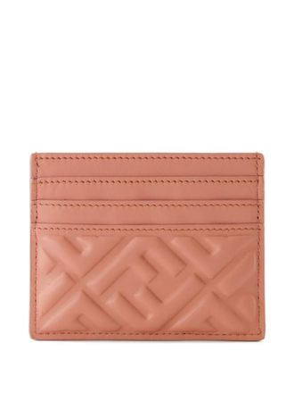 Fendi monogrammed cardholder - women - Lambskin - One Size - Pink