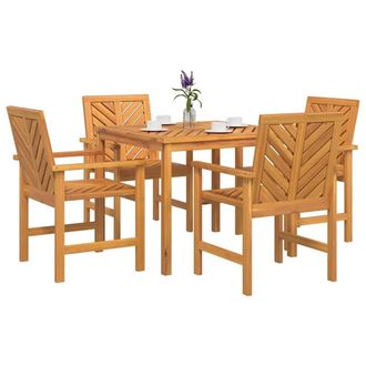 Berkfield Home Classic 4 Piece Garden Dining Set Solid Wood Acacia in Brown