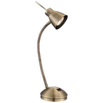 Globo Lighting Globo Nuova Lámpara de escritorio de latón antiguo, 1 GU10, 3000 K