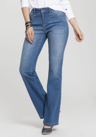 H.I.S Bootcut-Jeans »High-Waist« hohe Taille, Bootcut, mit Used-Effekten, auch in Langgrössen