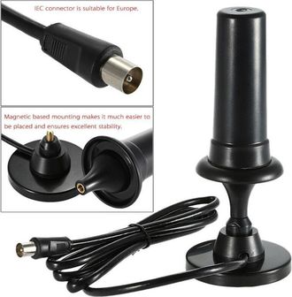 Trade Shop Trade Shop - Antena De Tv Digital 36dbi En Alta Guadagno Full Hd 1080p Vhf Conector Iec