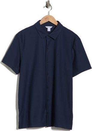 Calvin Klein Classic Fit Button Front Shirt in Ink at Nordstrom Rack, Size Xx-Large