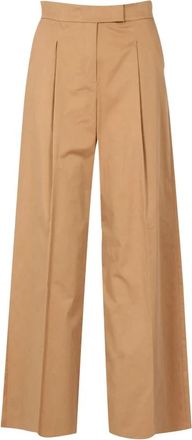 Pennyblack Levantijnse broek - Dames - Wijde Broeken - Beige - S - Katoen - Broeken