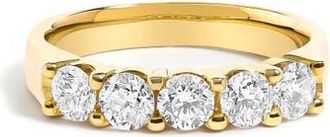 House of Brilliance 14K Gold 1.00 Ctw Diamond 5 Stone Band Ring in Yellow Gold at Nordstrom, Size 7.5