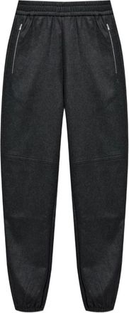 Fendi zip-detail cashmere track pants - Grey