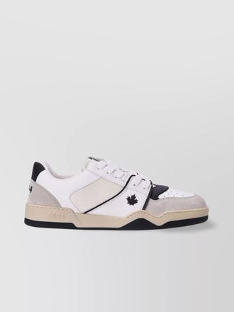 Dsquared2 almond toe leather panelled sneakers