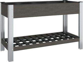 vidaXL Vidaxl - Arriate De Jard&iacute;n Con Estante Wpc Gris 120x50x75 Cm