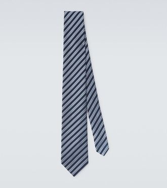 Charvet Striped silk jacquard tie