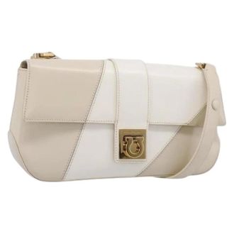 Ferragamo Pre-owned Shoulder Bag - Dames - Pre-owned - Wit - Maat: ONE Size Leer