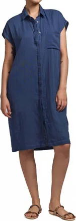 M.Patmos Keyes Short Sleeve Dress In Indigo