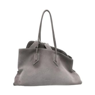 The Attico La Passeggiata Medium Top Handle - Dames - Tassen - Grijs - Maat: ONE Size Leer