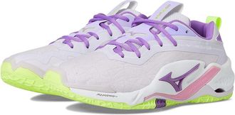 Mizuno Wave Stealth Neo 2 Volleyball Shoes White/Lavender : Mens 12 - Womens 13.5 Medium, Textile