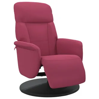 vidaXL Sill&oacute;n Reclinable Con Reposapi&eacute;s Terciopelo Rojo Tinto Vidaxl